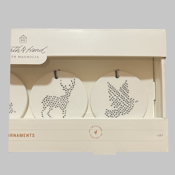 Hearth and Hand  Porcelain Ornaments 4-pack - Picture 4 of 5
